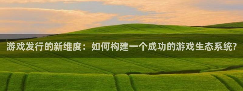 新宝GGlvnces官网：游戏发行的新维度：如何构建一个成功的游戏生态系统?