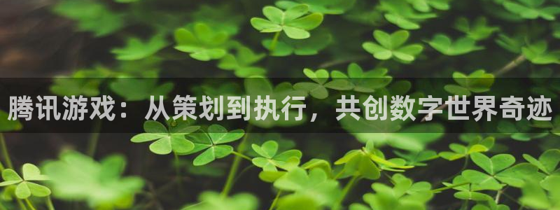 新宝GG子寓意：腾讯游戏：从策划到执行，共创数字世界奇迹